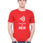 Connected to him/her  matching Couple T shirts- Red