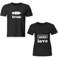 True Love matching Couple T shirts- Black
