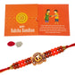 iberry's Rakhi Gift Pack with Set of 2 Rudraksh Rakhi, Greeting Card and Roli Chawal for Brother|Rakhi Combo with Branded Packaging-2121