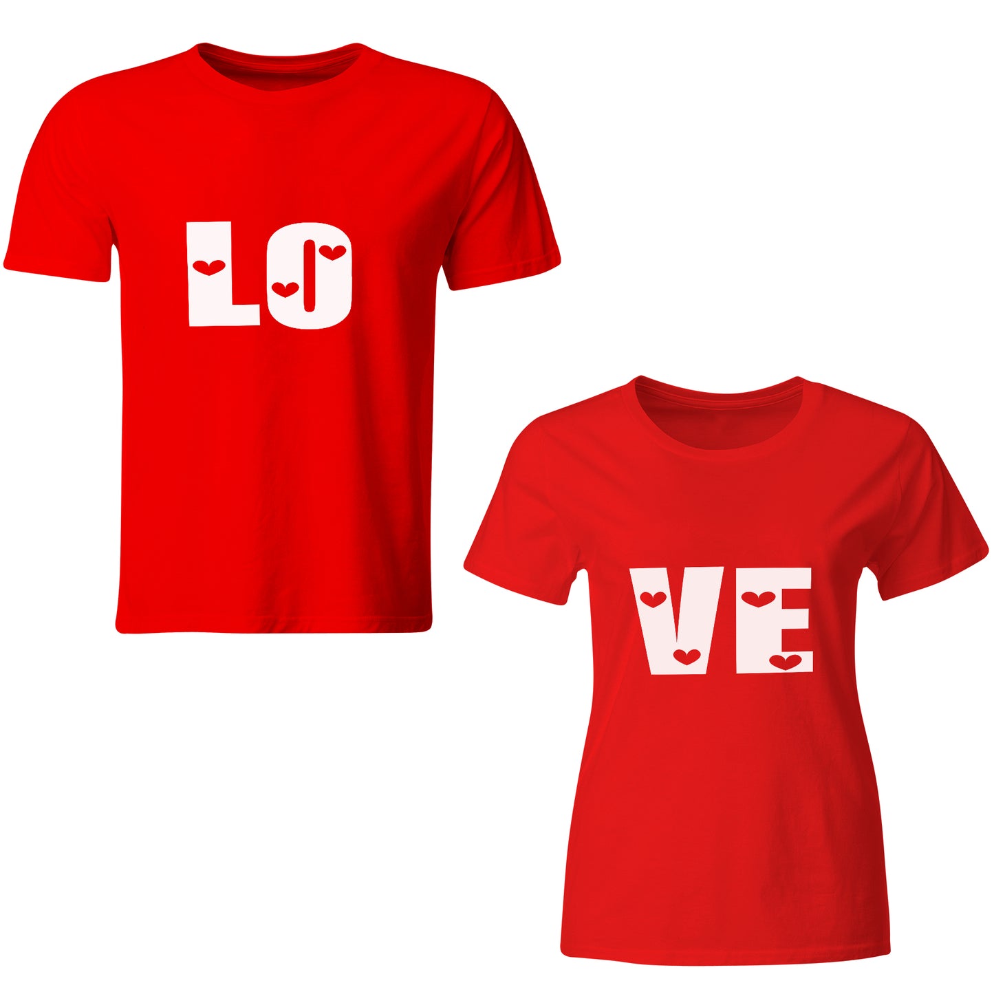 Lovematching Couple T shirts- Red