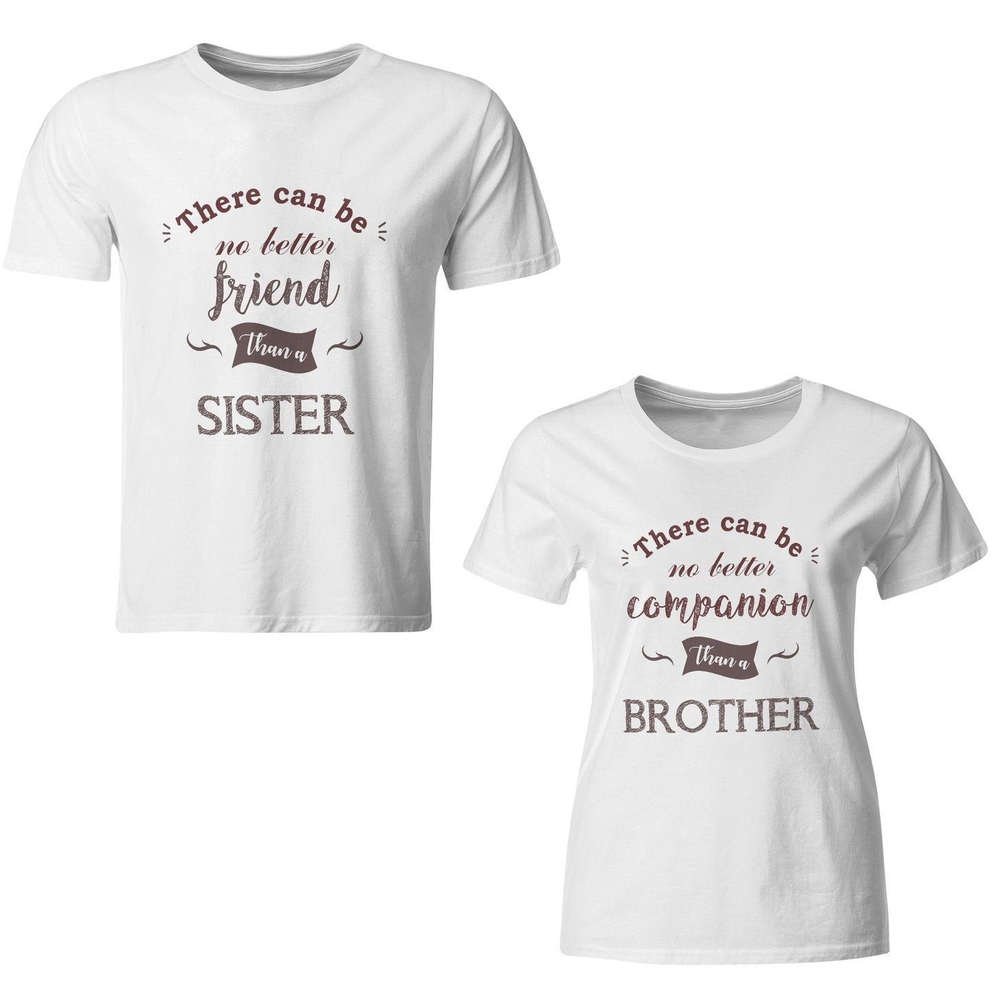 There is no better friend & companion than brother sister matching Sibling t shirts - white