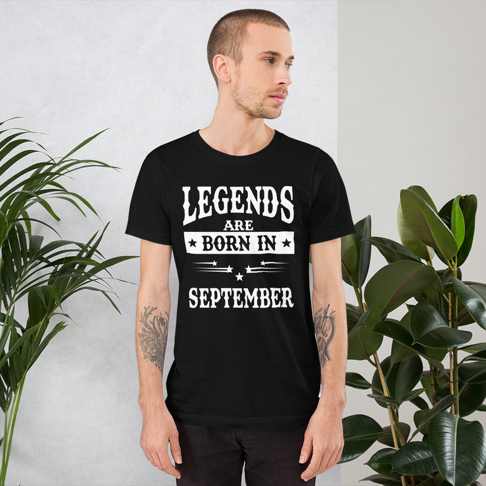 iberry's Birthday month T Shirt for Men |September Birthday Month Tshirt | Half Sleeve T-Shirt | Round Neck T Shirt |Cotton T-Shirt for Men- (09)