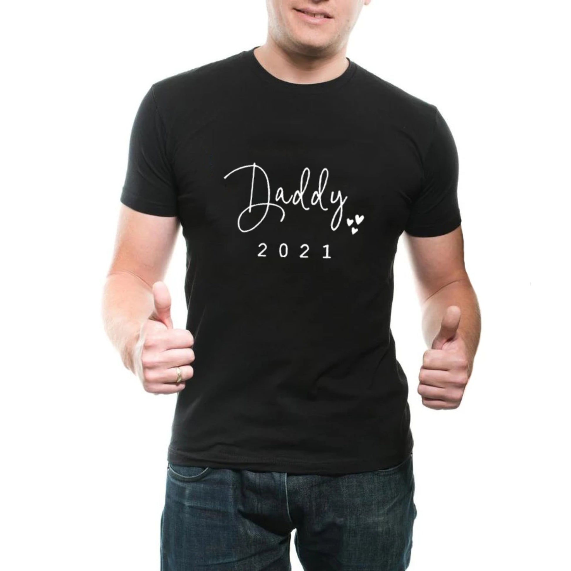 Daddy 2021 Maternity t shirts for men- Black
