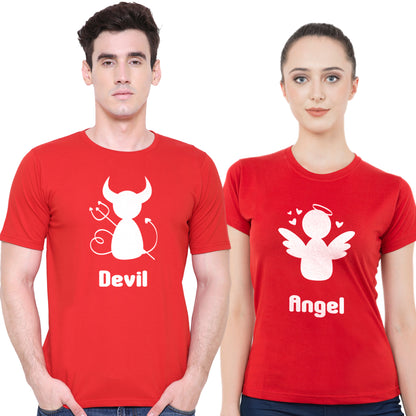 Angel Devilmatching Couple T shirts- Red