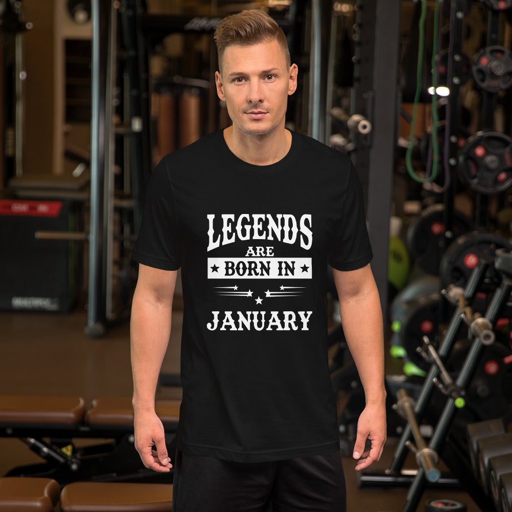 iberrys Birthday month T Shirt for Men |January Birthday Month Tshirt | Half Sleeve T-Shirt | Round Neck T Shirt |Cotton T-Shirt for Men- (01)