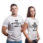 His Hubby Her Wifey matching Couple T shirts- White
