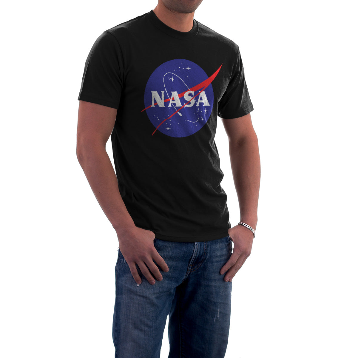 iberry's Printed T-Shirt for Men |Funny Quote Tshirt | Half Sleeve T shirts | Round Neck T Shirt |Cotton T-Shirt for Men- Nasa