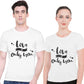 Love is only you matching Couple T shirts- White