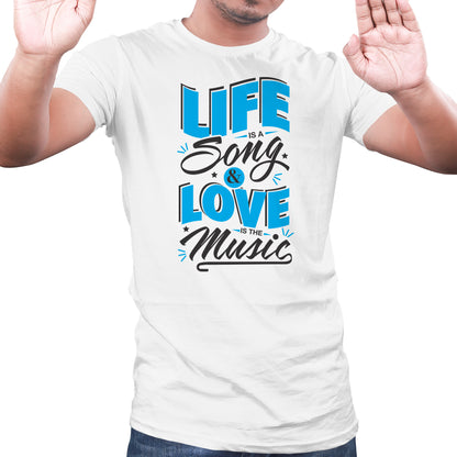 music lovers t shirts, Music themed tshirt, musician tshirts, Love is the music quote tshirt - White 06
