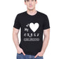 Crazy Love matching Couple T shirts- Black