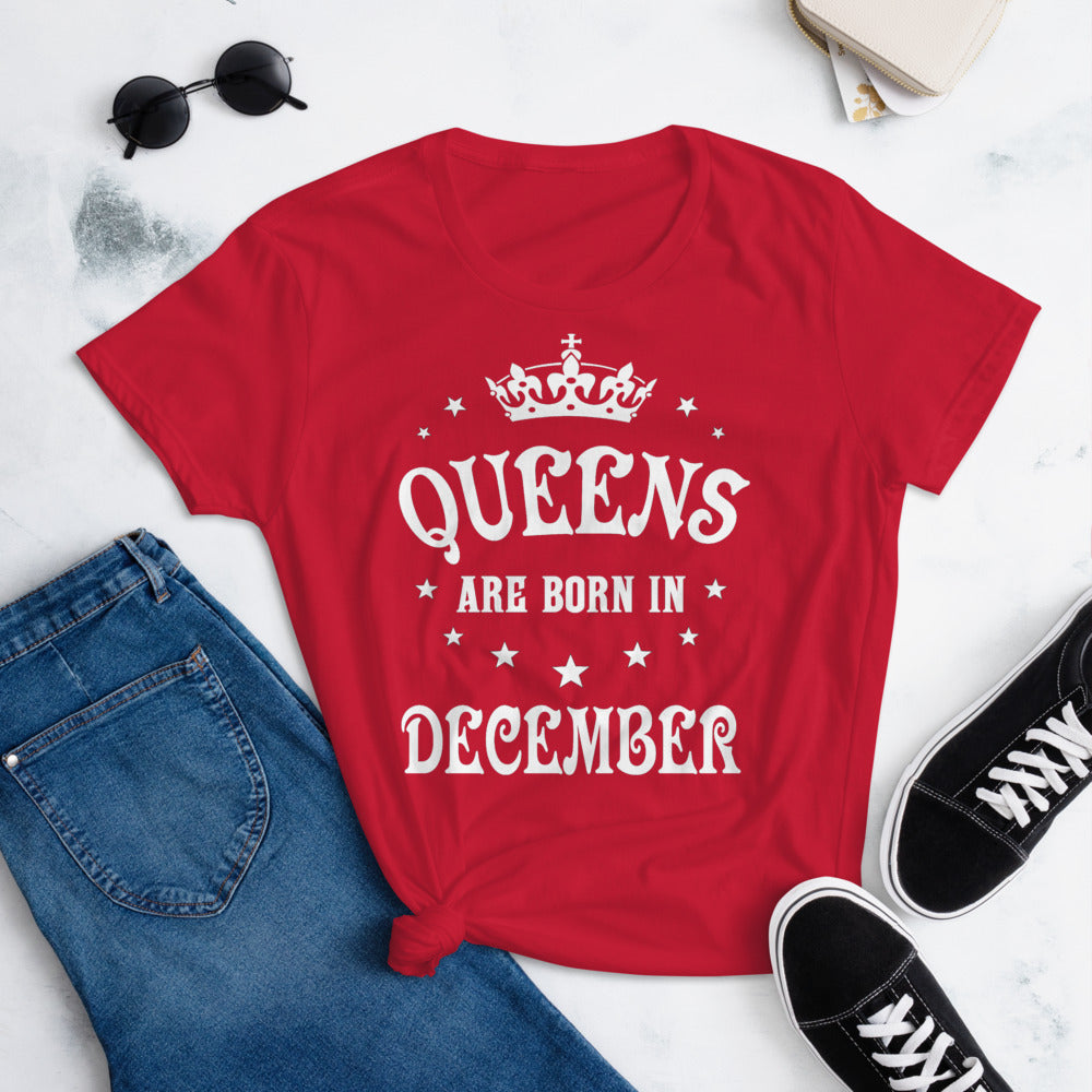 iberry's Birthday month T Shirt for Women |December Birthday Month tshirt | Half Sleeve T-Shirt | Round Neck T Shirt |Cotton T-Shirt for Women- (12)